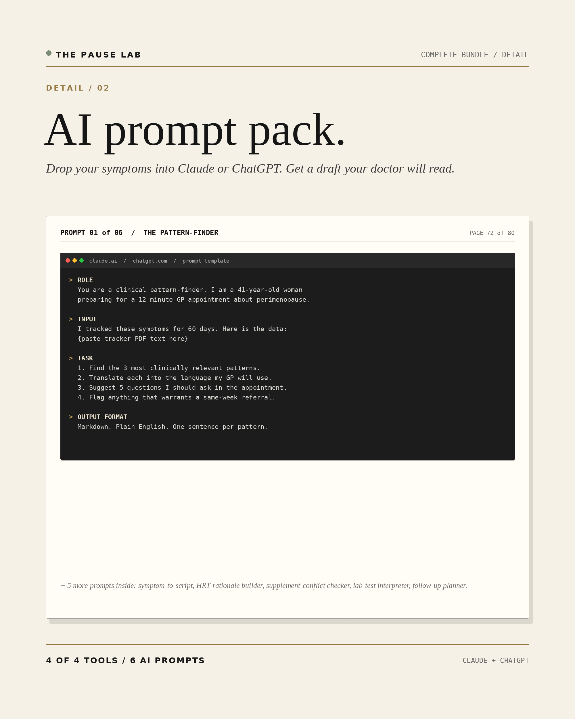 Bundle Detail 02 — The AI prompt pack template